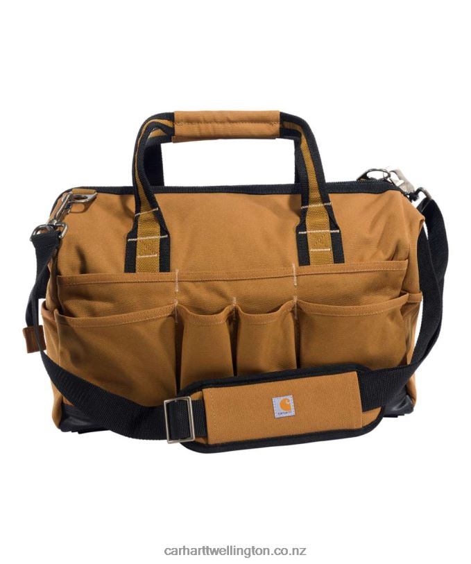 Men 16-Inch 30 Pocket Heavyweight Tool Bag Carhartt R6J0P6 Black