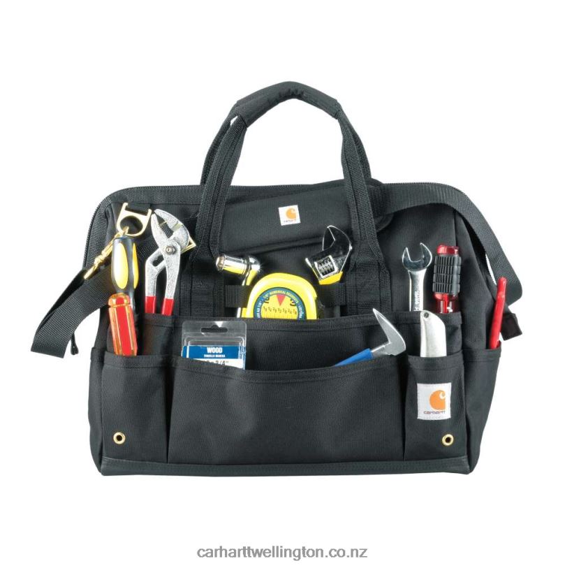 Men 16-Inch 30 Pocket Heavyweight Tool Bag Carhartt R6J0P6 Black