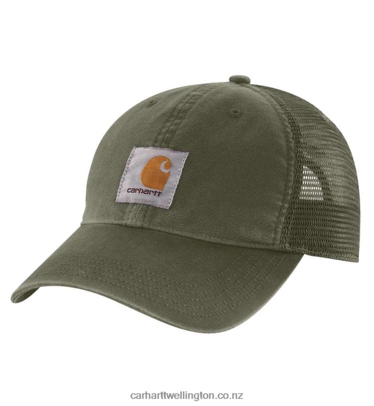 Men Canvas Mesh-Back Cap Carhartt R6J0P86 Azure Blue