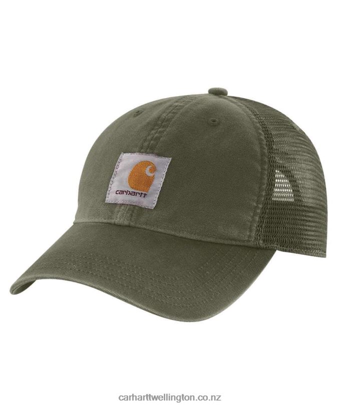 Men Canvas Mesh-Back Cap Carhartt R6J0P86 Azure Blue