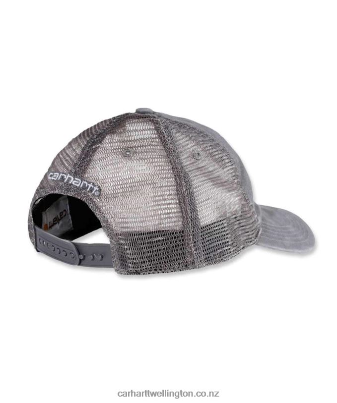 Men Canvas Mesh-Back Cap Carhartt R6J0P86 Azure Blue