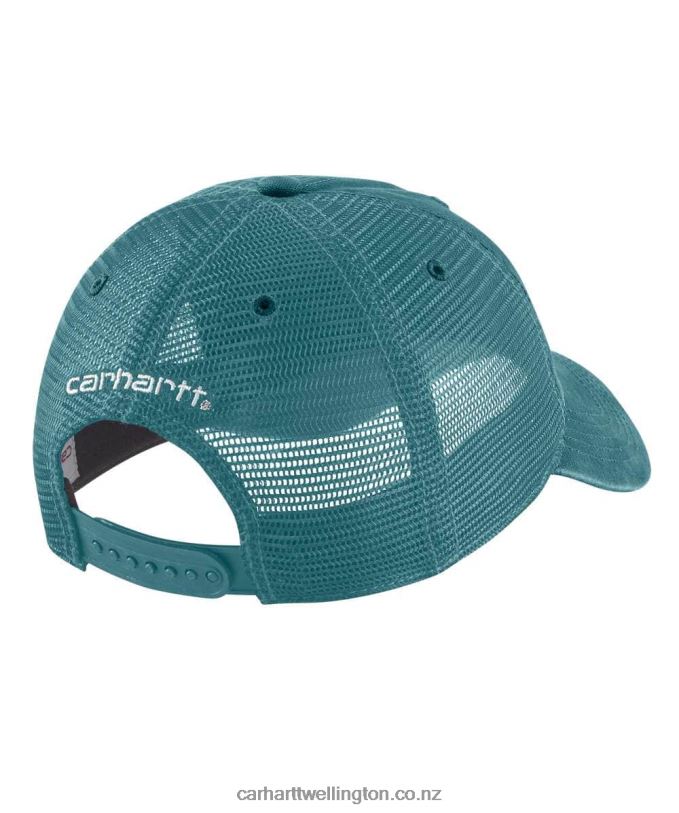 Men Canvas Mesh-Back Cap Carhartt R6J0P86 Azure Blue