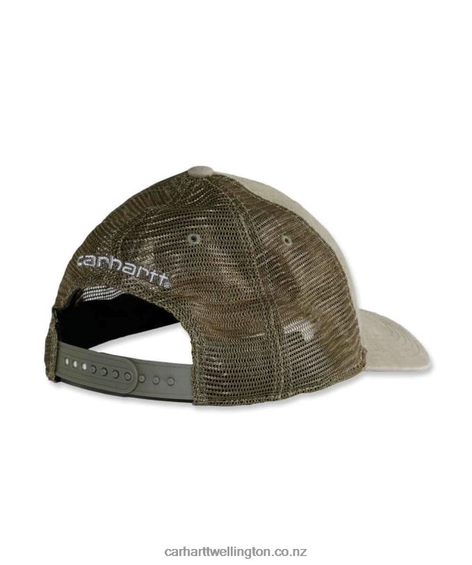 Men Canvas Mesh-Back Cap Carhartt R6J0P86 Azure Blue