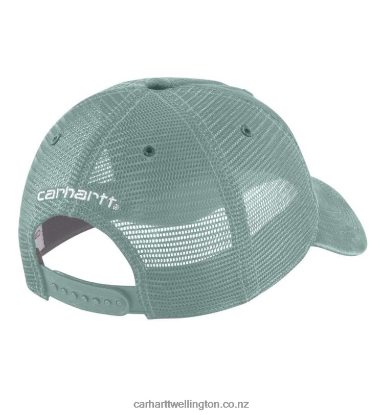 Men Canvas Mesh-Back Cap Carhartt R6J0P86 Azure Blue