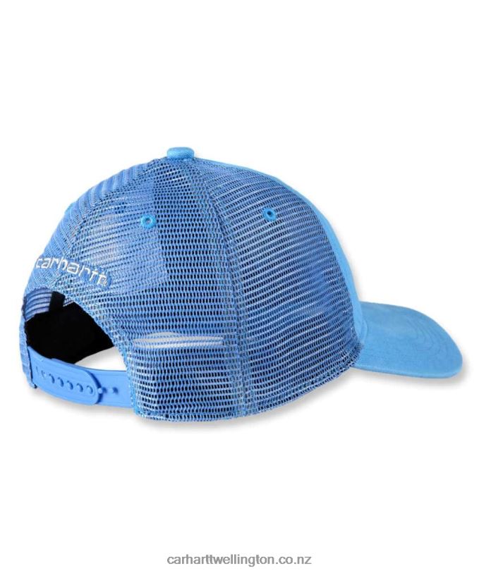 Men Canvas Mesh-Back Cap Carhartt R6J0P86 Azure Blue