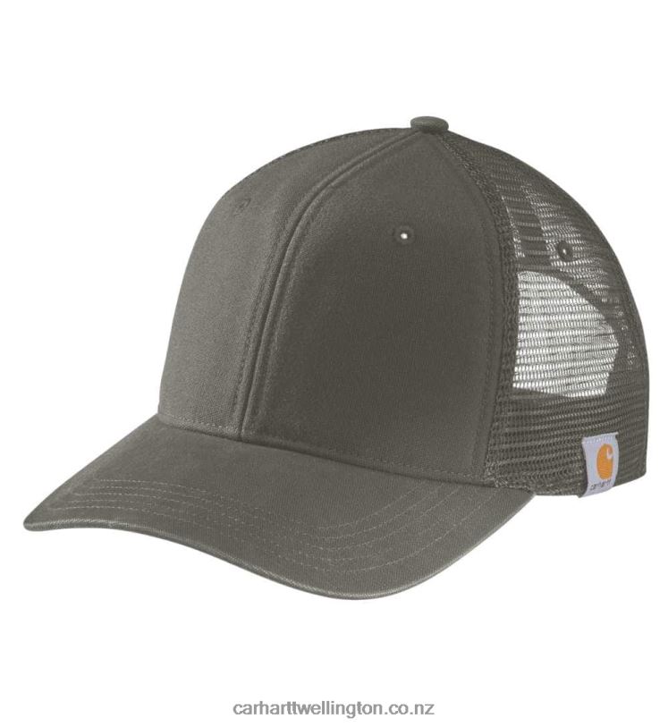 Men Canvas Mesh Back Cap Carhartt R6J0P89 Black