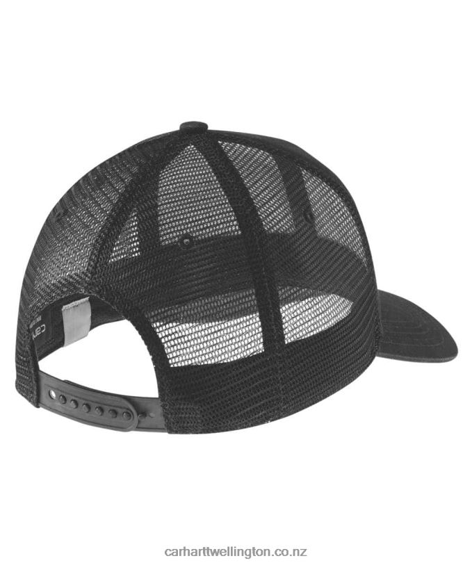 Men Canvas Mesh Back Cap Carhartt R6J0P89 Black