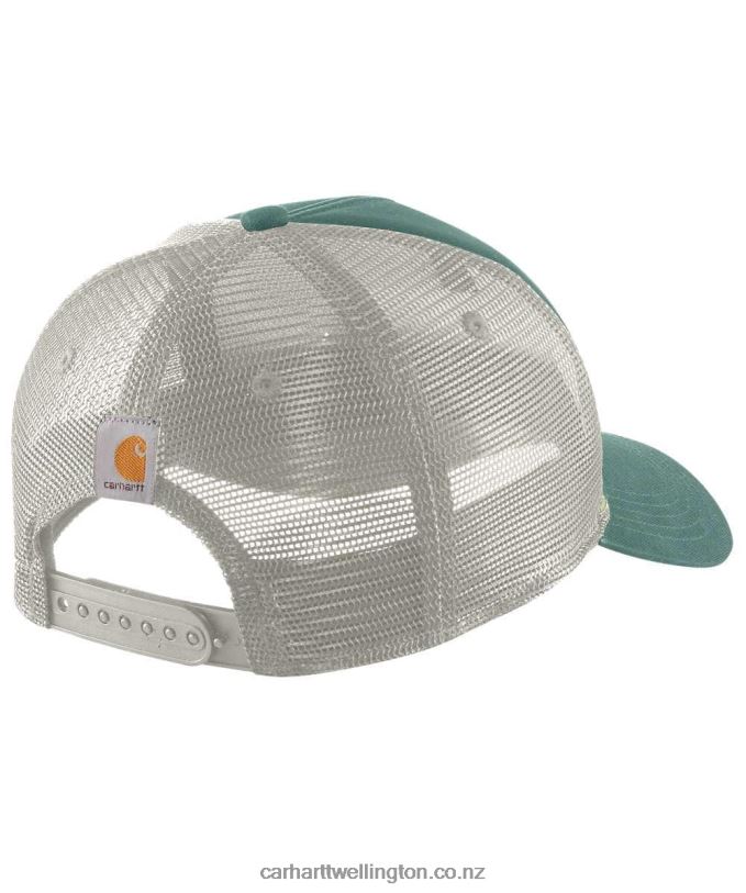 Men Canvas Mesh-Back Crafted Patch Cap Carhartt R6J0P90 Black