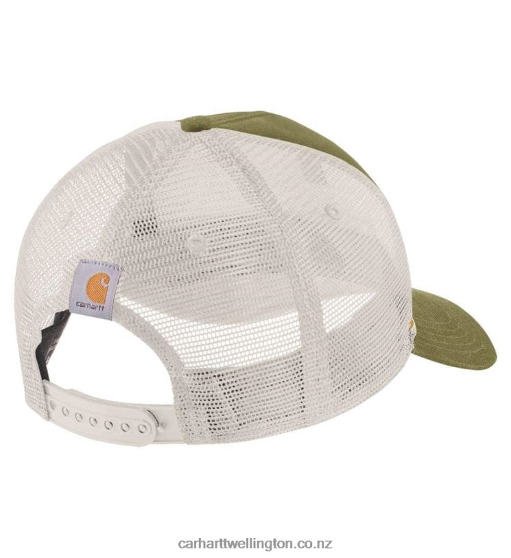 Men Canvas Workwear Patch Cap Carhartt R6J0P92 True Olive