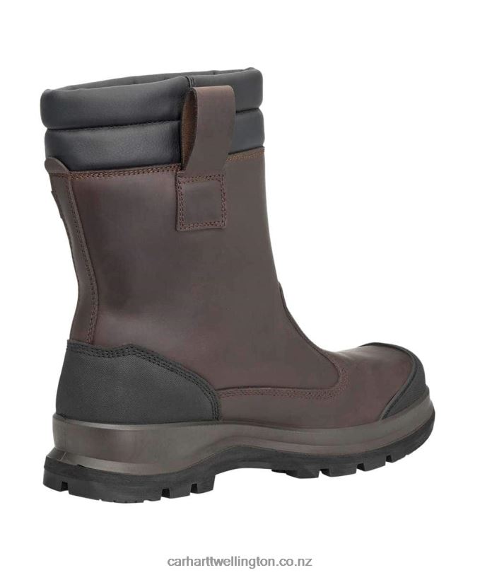 Men Carter Rugged Flex Waterproof S3 Pull On Safety Boot Carhartt R6J0P155 Dark Brown