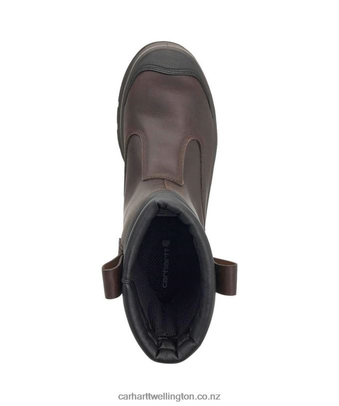 Men Carter Rugged Flex Waterproof S3 Pull On Safety Boot Carhartt R6J0P155 Dark Brown