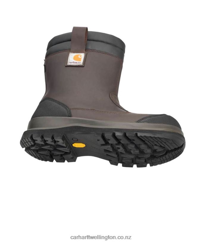 Men Carter Rugged Flex Waterproof S3 Pull On Safety Boot Carhartt R6J0P155 Dark Brown