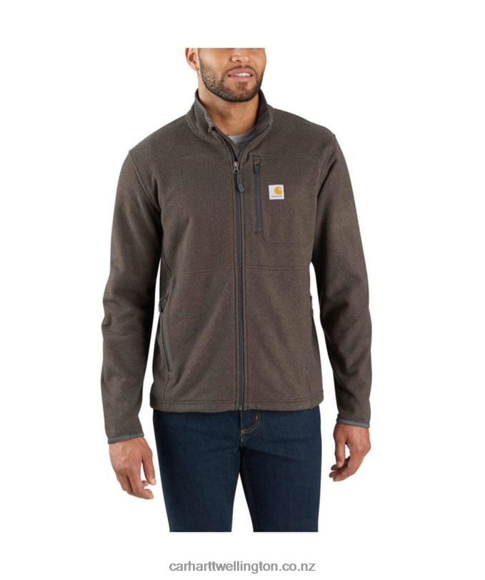 Men Dalton Full Zip Fleece Carhartt R6J0P51 Tarmac Heather