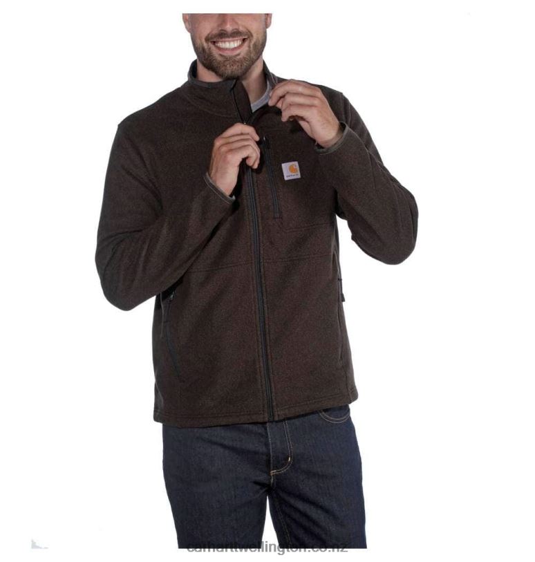 Men Dalton Full Zip Fleece Carhartt R6J0P51 Tarmac Heather