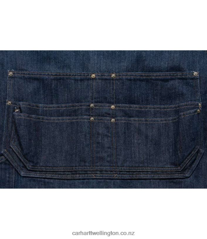 Men Denim Apron Carhartt R6J0P153 Dark Blue Ridge