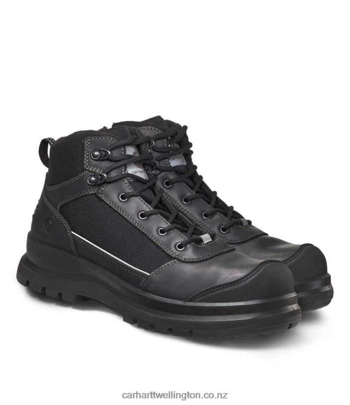 Men Detroit Rugged Flex Reflective S3 Zip Safety Boot Carhartt R6J0P157 Black