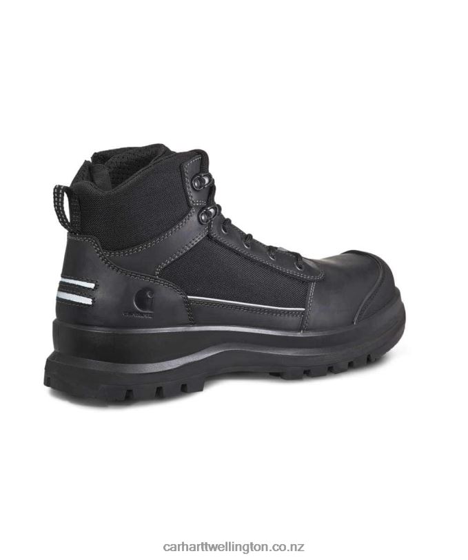 Men Detroit Rugged Flex Reflective S3 Zip Safety Boot Carhartt R6J0P157 Black