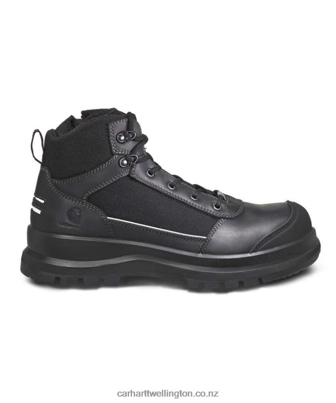 Men Detroit Rugged Flex Reflective S3 Zip Safety Boot Carhartt R6J0P157 Black