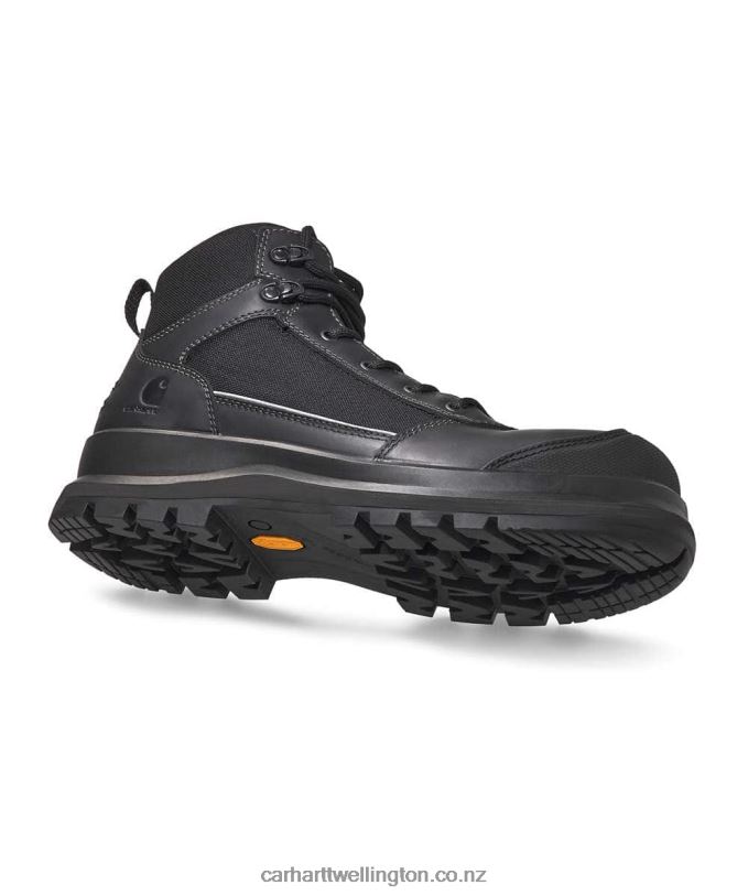 Men Detroit Rugged Flex Reflective S3 Zip Safety Boot Carhartt R6J0P157 Black