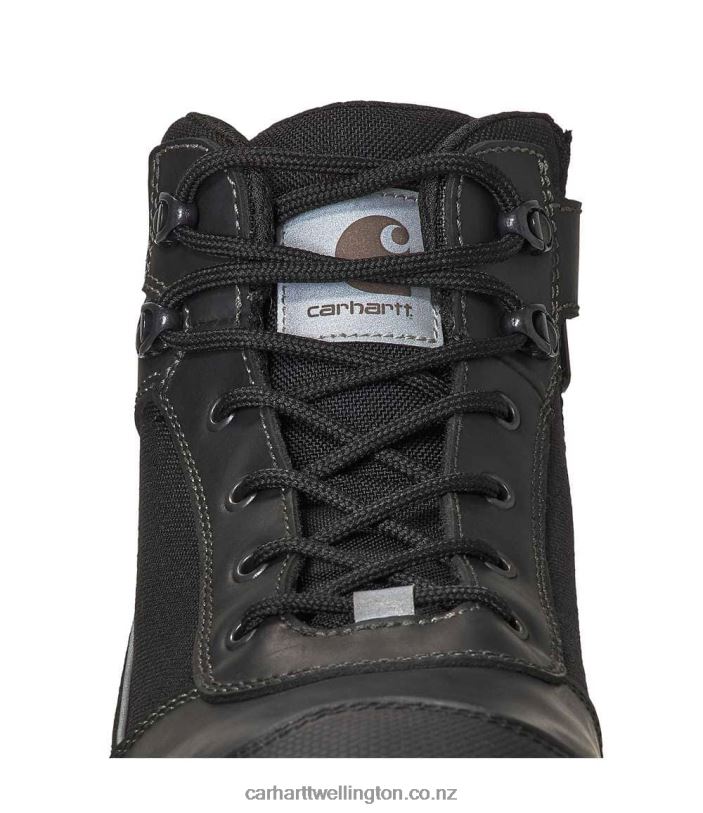 Men Detroit Rugged Flex Reflective S3 Zip Safety Boot Carhartt R6J0P157 Black
