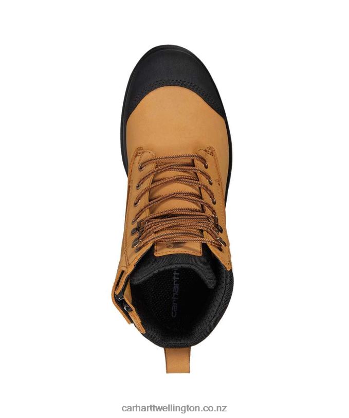 Men Detroit Rugged Flex S3 6 Inch Zip Safety Boot Carhartt R6J0P160 Wheat