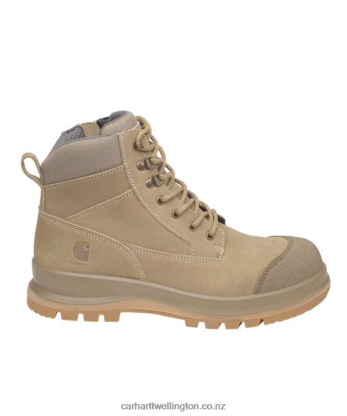 Men Detroit Rugged Flex S3 6 Inch Zip Safety Boot Carhartt R6J0P160 Wheat