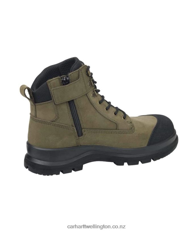 Men Detroit Rugged Flex S3 6 Inch Zip Safety Boot Carhartt R6J0P160 Wheat