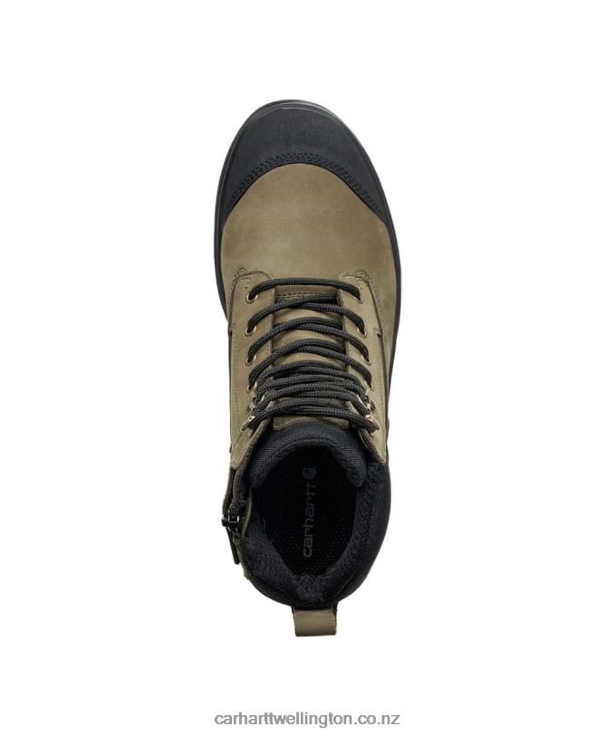 Men Detroit Rugged Flex S3 6 Inch Zip Safety Boot Carhartt R6J0P160 Wheat