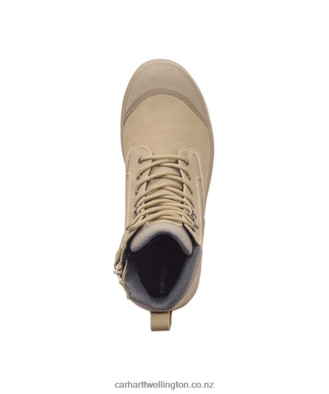 Men Detroit Rugged Flex S3 6 Inch Zip Safety Boot Carhartt R6J0P160 Wheat
