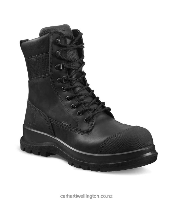 Men Detroit Rugged Flex Waterproof S3 8 Inch Safety Boot Carhartt R6J0P162 Black