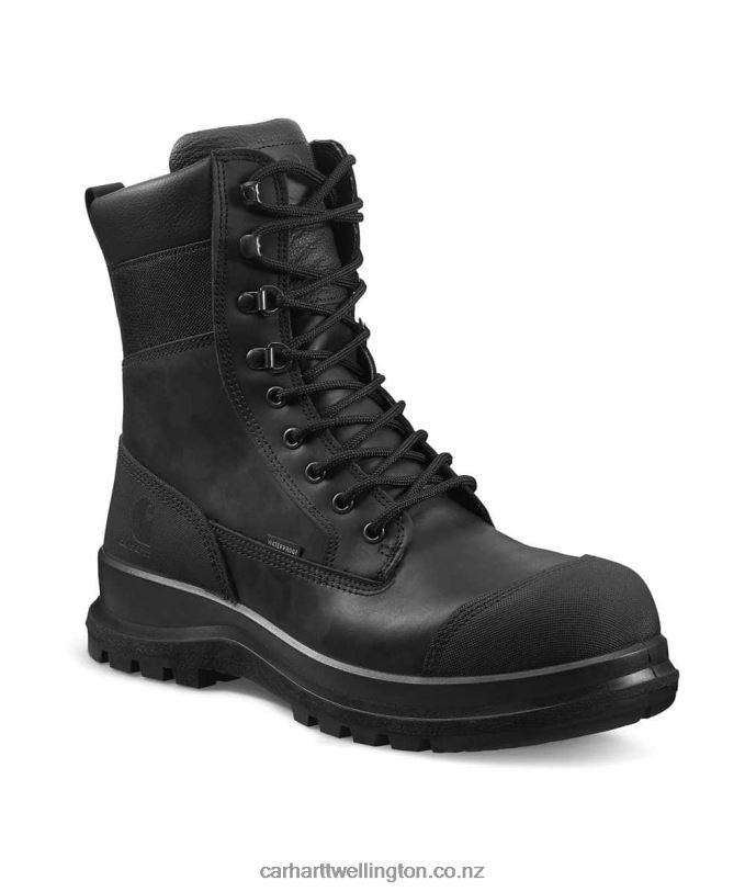 Men Detroit Rugged Flex Waterproof S3 8 Inch Safety Boot Carhartt R6J0P162 Black