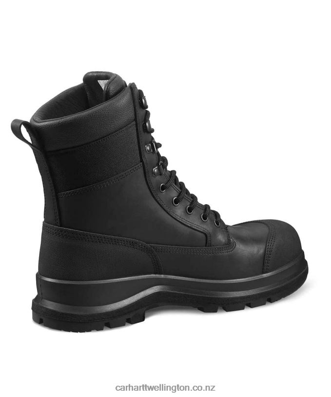 Men Detroit Rugged Flex Waterproof S3 8 Inch Safety Boot Carhartt R6J0P162 Black