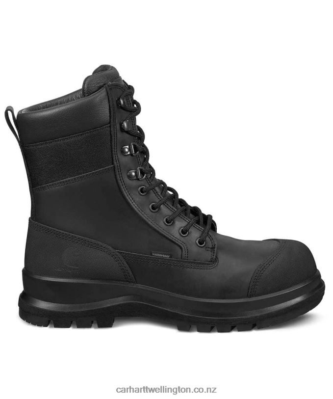 Men Detroit Rugged Flex Waterproof S3 8 Inch Safety Boot Carhartt R6J0P162 Black