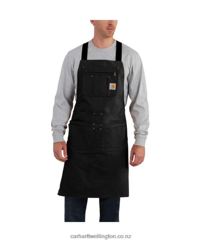 Men Firm Duck Apron Carhartt R6J0P12 Black