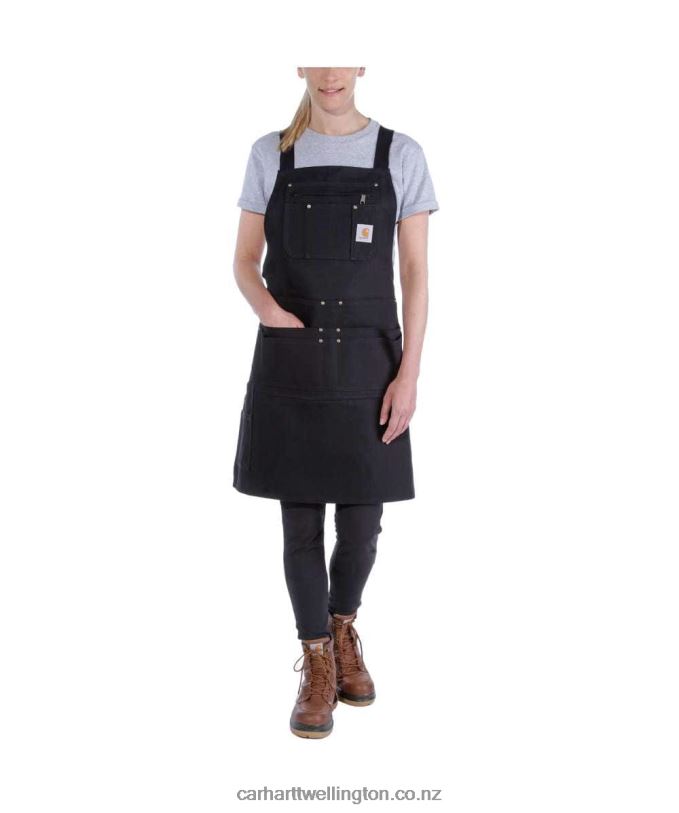 Men Firm Duck Apron Carhartt R6J0P12 Black