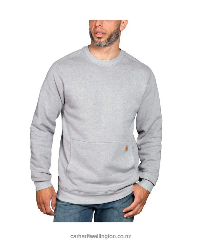 Men Force Relaxed Fit Lightweight Crewneck Sweatshirt Carhartt R6J0P44 Asphalt Heather
