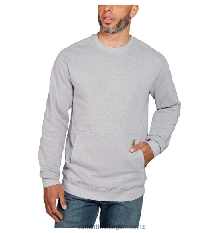 Men Force Relaxed Fit Lightweight Crewneck Sweatshirt Carhartt R6J0P44 Asphalt Heather