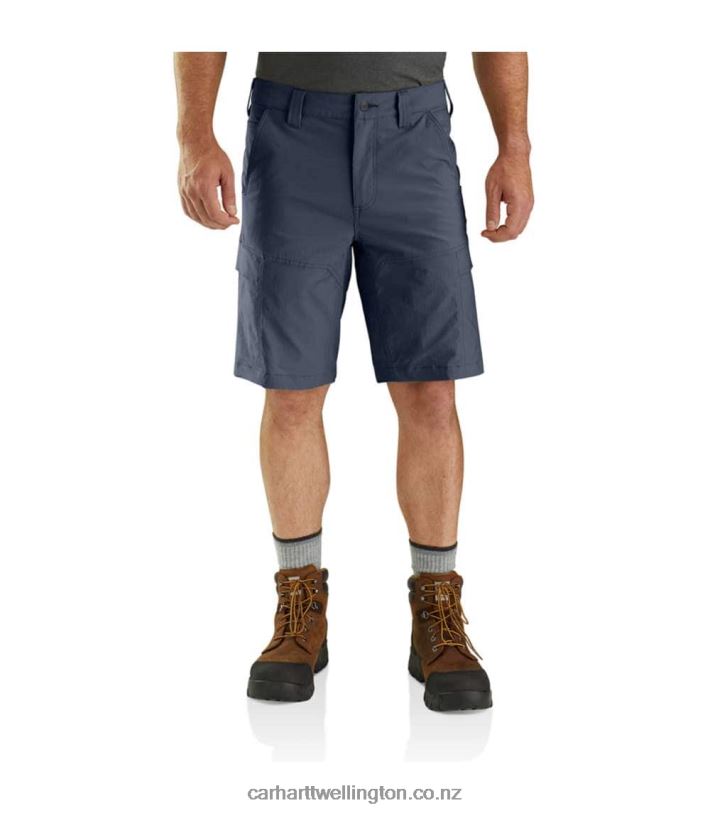Men Force Relaxed Fit Lightweight Ripstop Cargo Work Short Carhartt R6J0P146 Bluestone