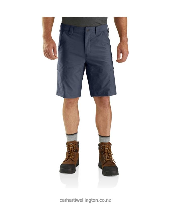Men Force Relaxed Fit Lightweight Ripstop Cargo Work Short Carhartt R6J0P146 Bluestone