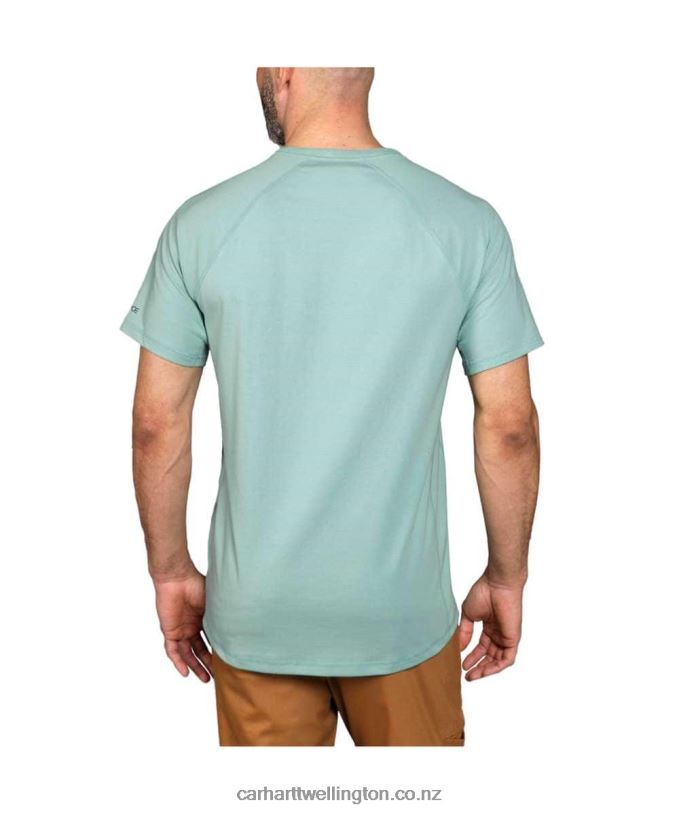 Men Force Relaxed Fit Midweight Short-Sleeve Pocket T-Shirt Carhartt R6J0P125 Basil Heather