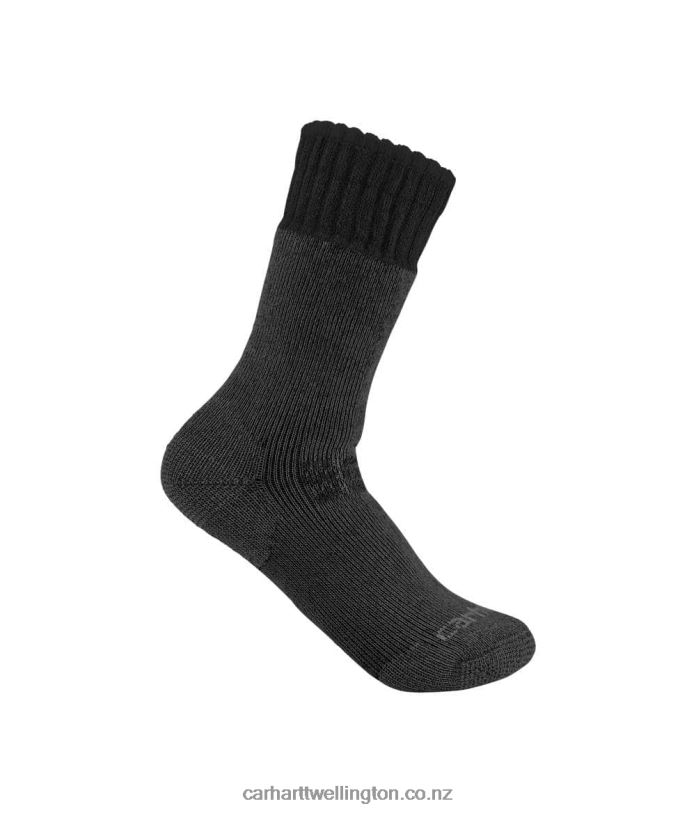 Men Heavyweight Synthetic-Wool Blend Boot Sock Carhartt R6J0P169 Black