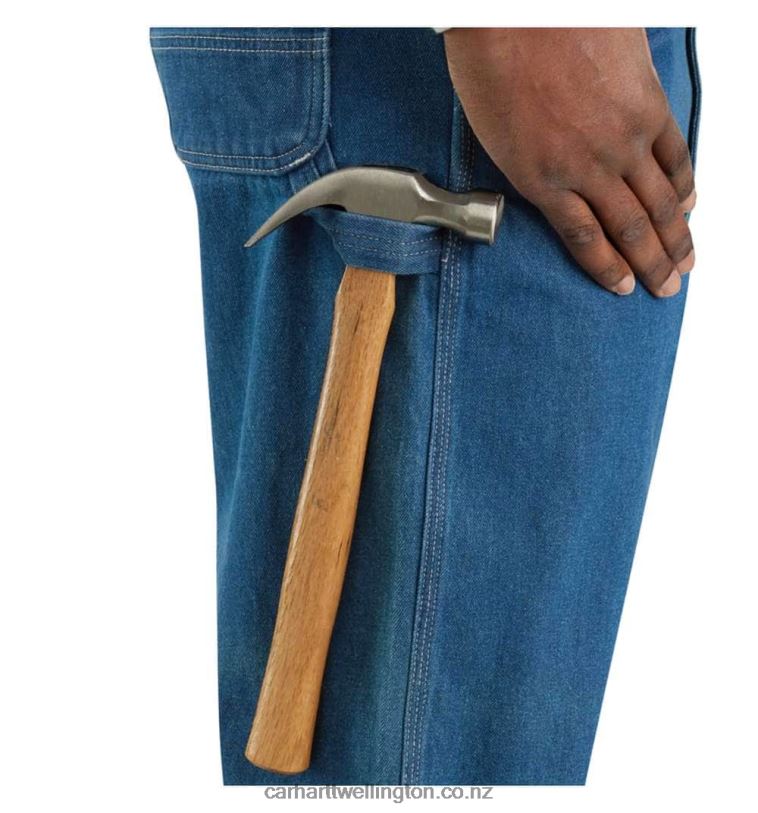 Men Loose Fit Denim Bib Overall Carhartt R6J0P73 Darkstone