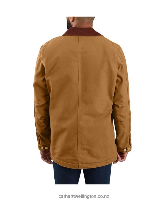 Men Loose Fit Firm Duck Blanket-Lined Chore Coat Carhartt R6J0P19 Black
