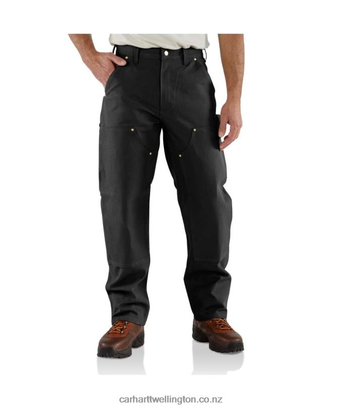 Men Loose Fit Firm Duck Double-Front Utility Work Pant Carhartt R6J0P63 Black