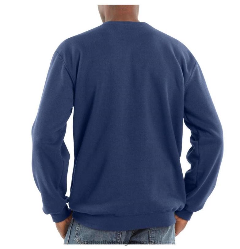 Men Loose Fit Midweight Crewneck Sweatshirt Carhartt R6J0P39 Black