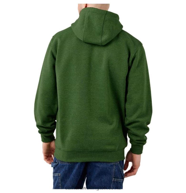 Men Loose Fit Midweight Felt Logo Graphic Sweatshirt Carhartt R6J0P42 Arborvitae Heather