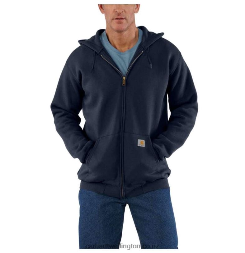 Men Loose Fit Midweight Full-Zip Sweatshirt Carhartt R6J0P34 Black