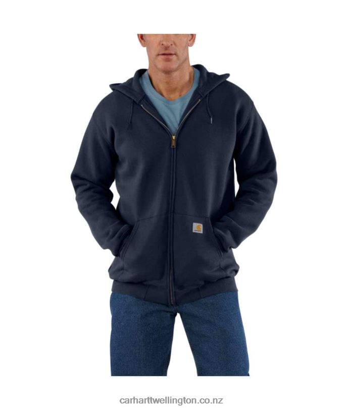Men Loose Fit Midweight Full-Zip Sweatshirt Carhartt R6J0P34 Black