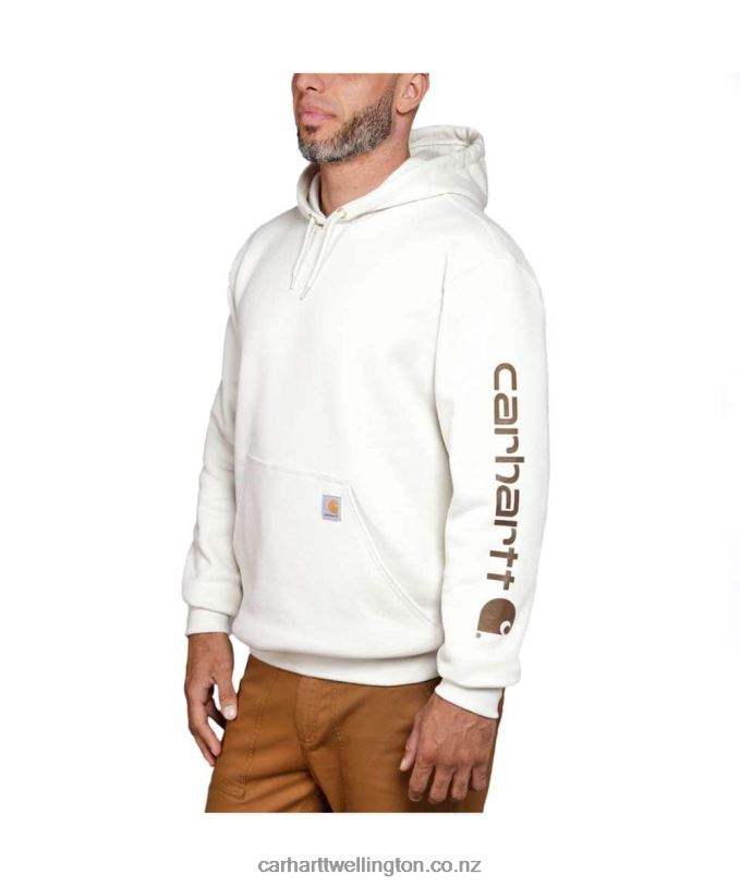 Men Loose Fit Midweight Logo Sleeve Graphic Sweatshirt Carhartt R6J0P38 Alpine Blue Heather