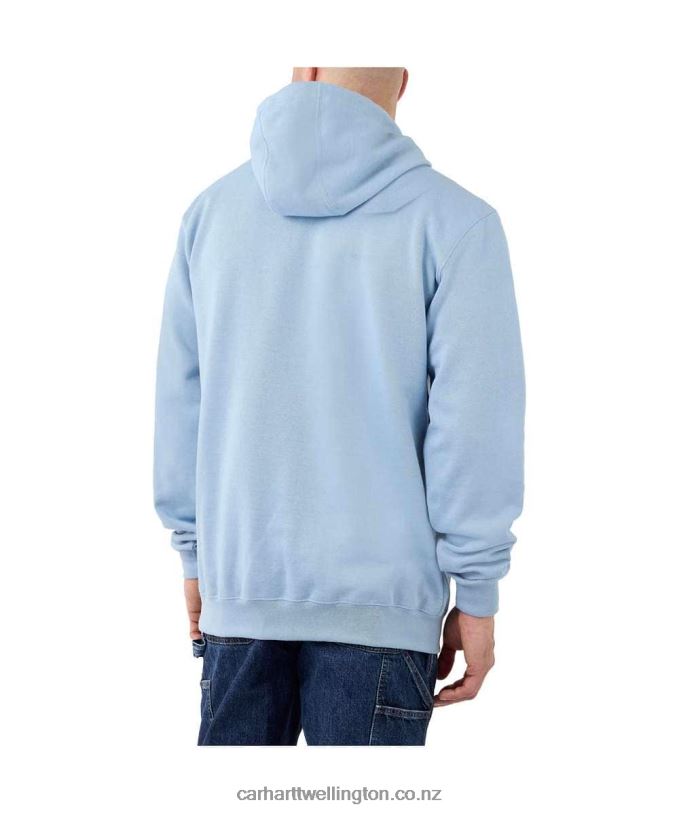 Men Loose Fit Midweight Logo Sleeve Graphic Sweatshirt Carhartt R6J0P38 Alpine Blue Heather
